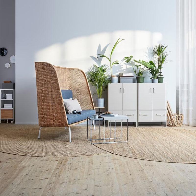 قالیچه گرد ایکیا مدل IKAEA LOHALS قطر 230 سانتی متر 